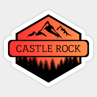 Castle Rock Colorado Mountains and Trees Sticker